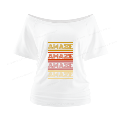 Pagewings Science Fiction Lover Women Off Shoulder T-shirts