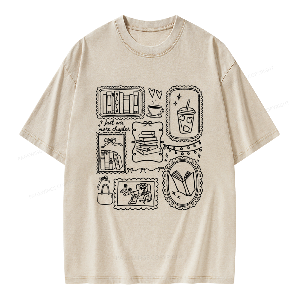 Pagewings Book Lover Unisex Washed T-shirt