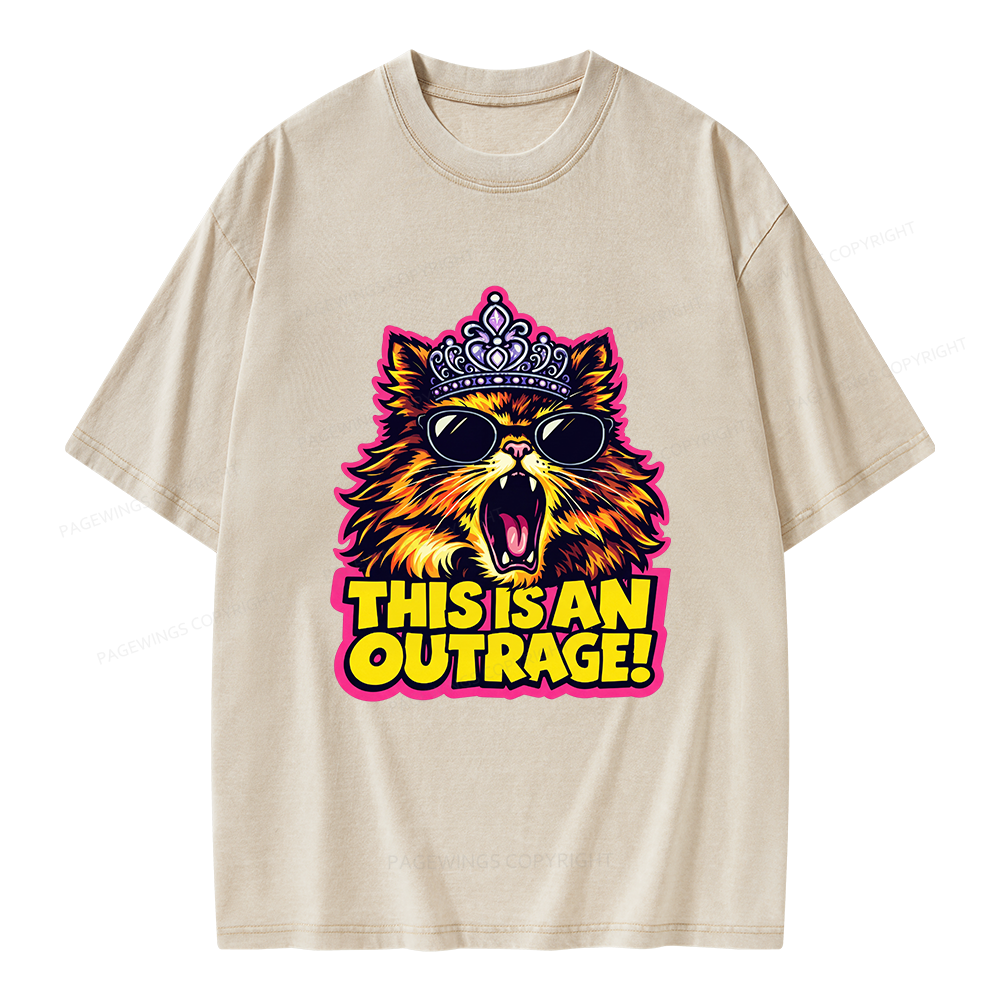 Pagewings This Is An Outrage Unisex Washed T-shirt