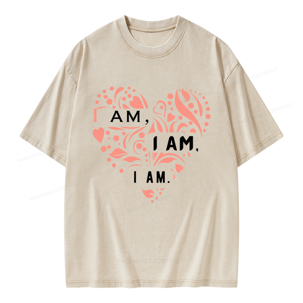 Pagewings I Am Unisex Washed T-shirt