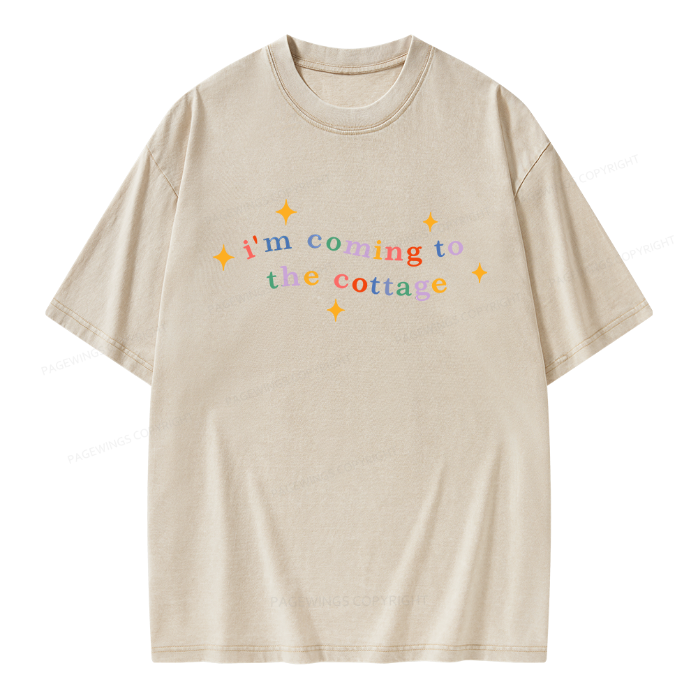 Pagewings I'm Coming To The Cottage Unisex Washed T-shirt