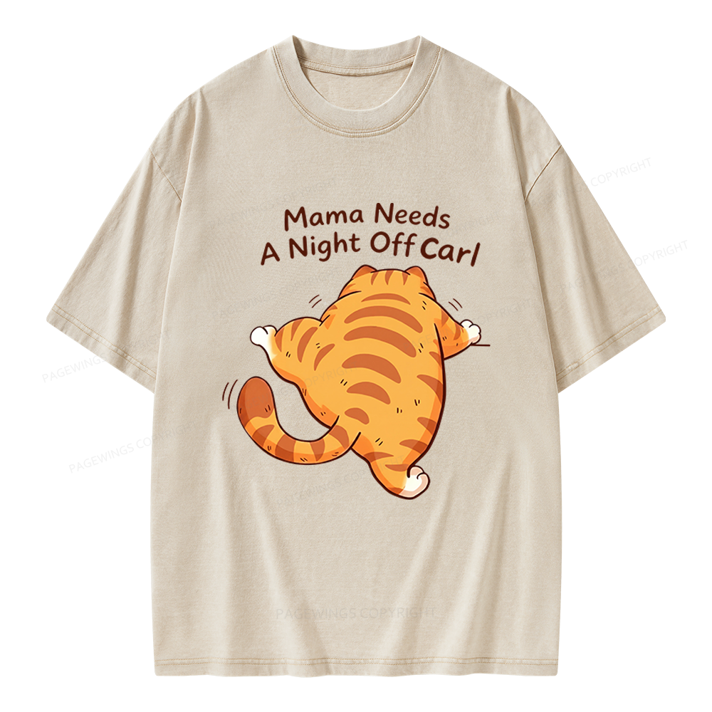 Pagewings Mama Needs A Night Off Unisex Washed T-shirt