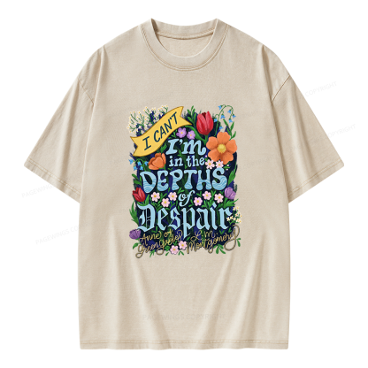 Pagewings Depths Of Despair Unisex Washed T-shirt