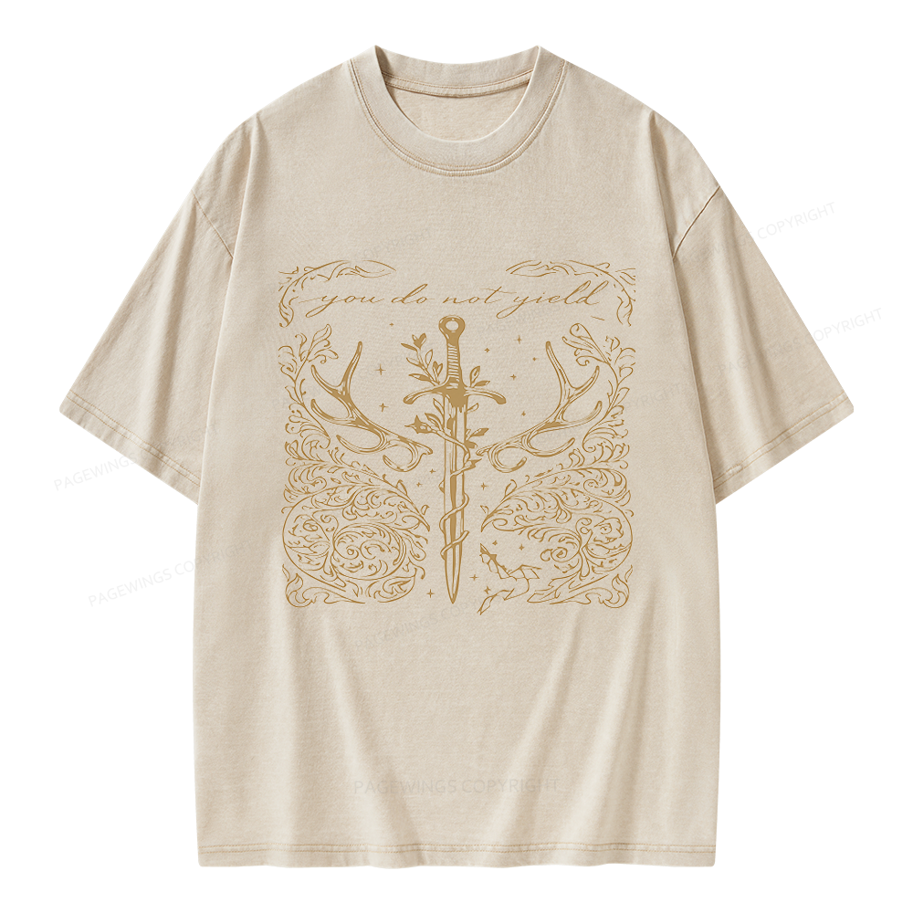 Pagewings You Do Not Yield Unisex Washed T-shirt