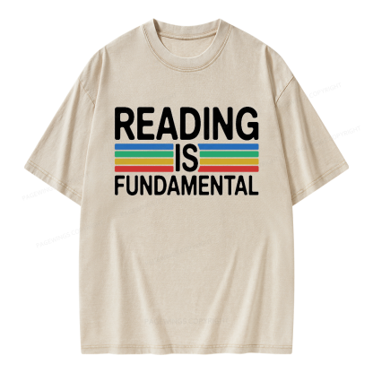 Pagewings Reading Is Fundamental Unisex Washed T-shirt