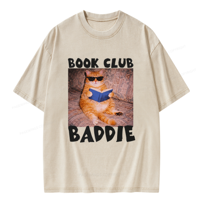 Pagewings Book Club Baddie Unisex Washed T-shirt