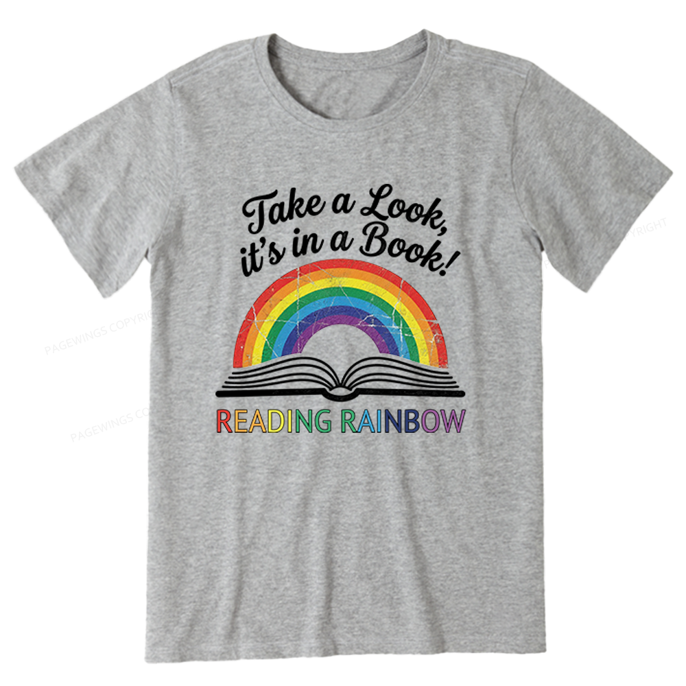 Pagewings Reading With Rainbow Unisex Classic T-shirt