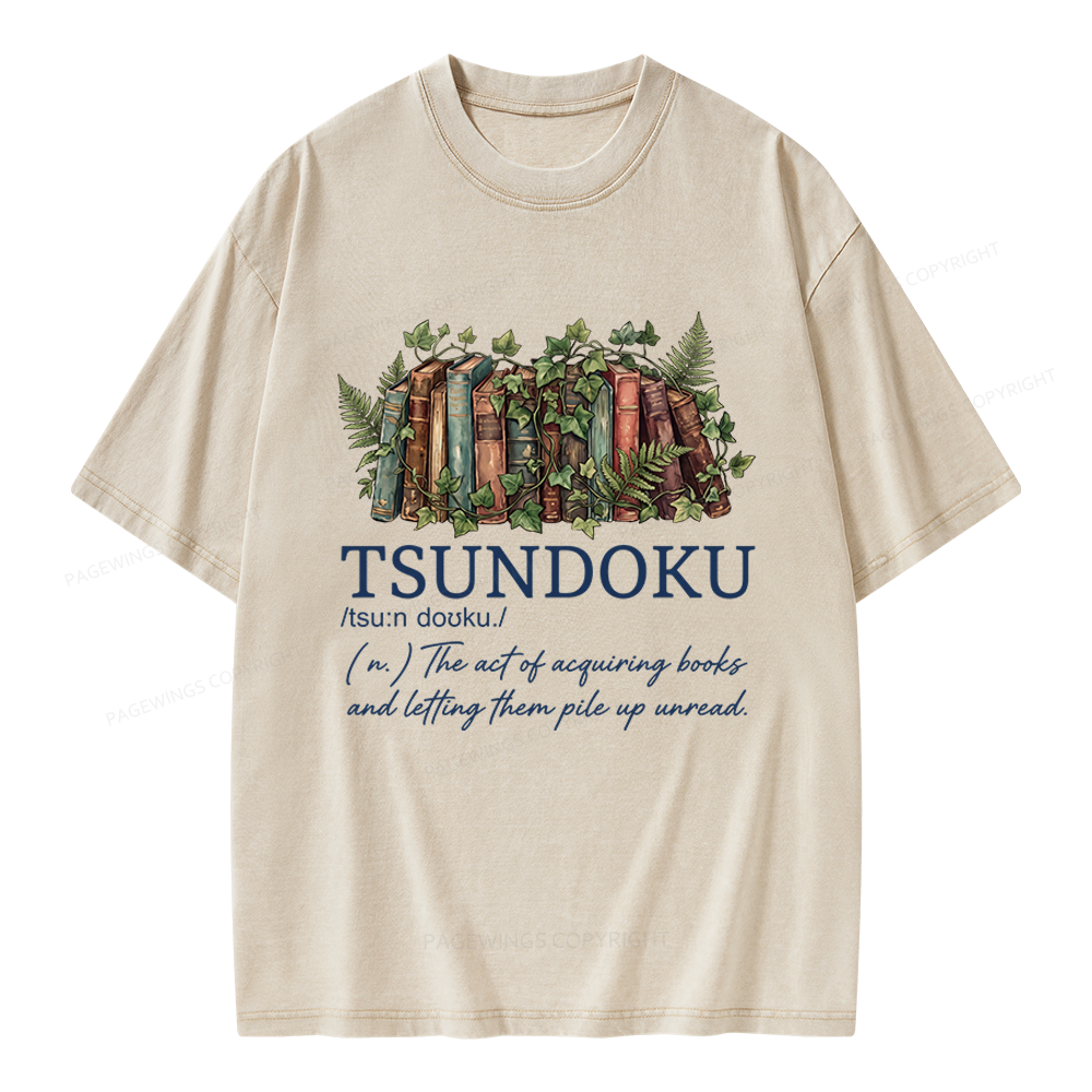 Pagewings Tsundoku Unisex Washed T-shirt