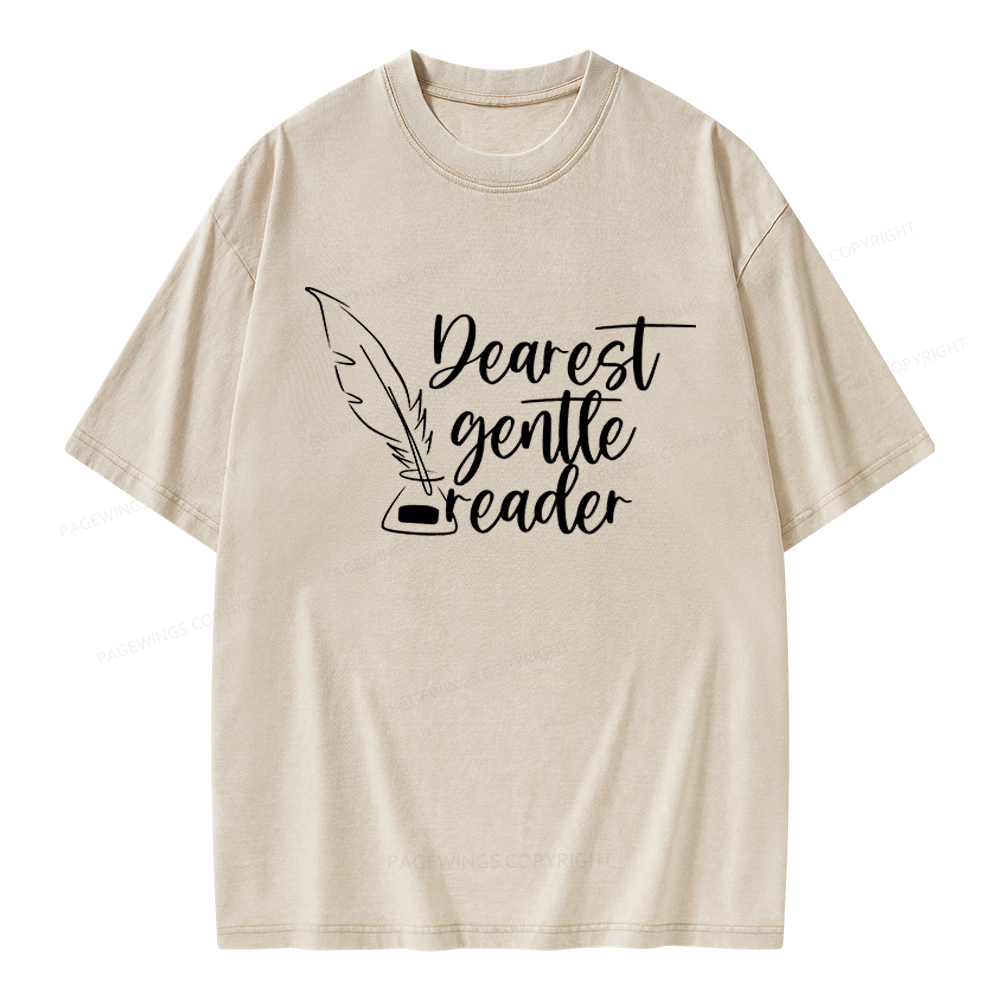 Pagewings Dearest Gentle Reader Unisex Washed T-shirt