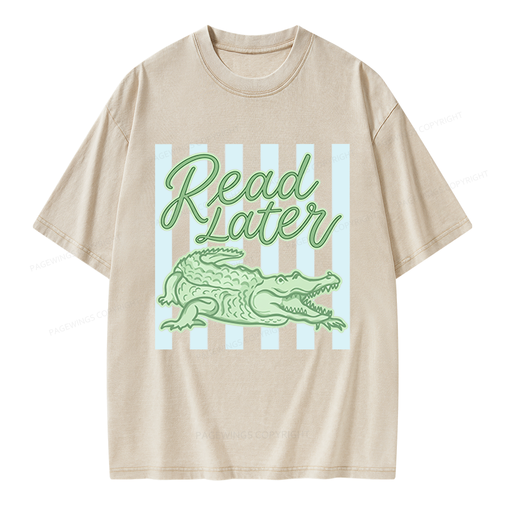 Pagewings Read Later Unisex Washed T-shirt