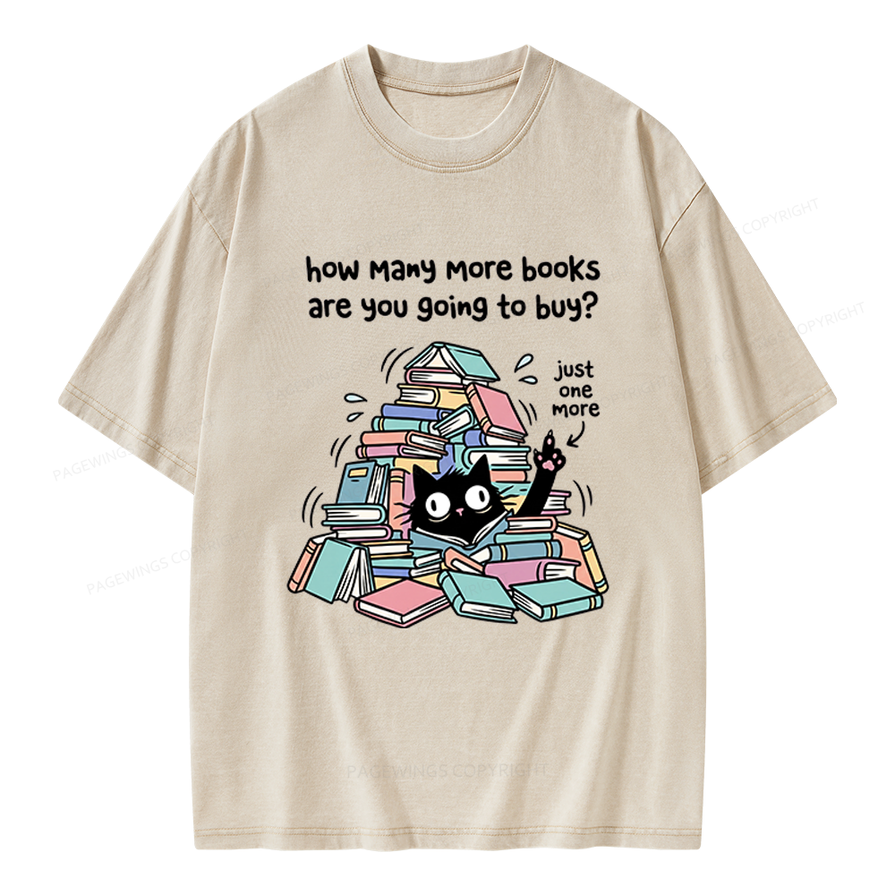 Pagewings Just One More Book Unisex Washed T-shirt