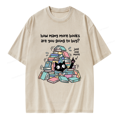 Pagewings Just One More Book Unisex Washed T-shirt