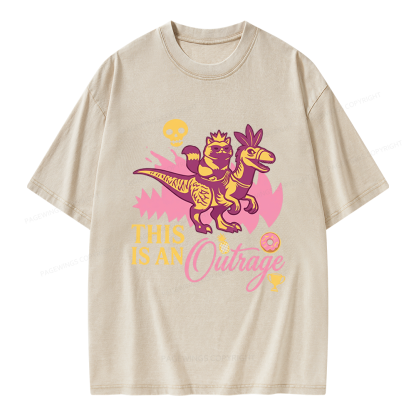 Pagewings This Is An Outrage Unisex Washed T-shirt