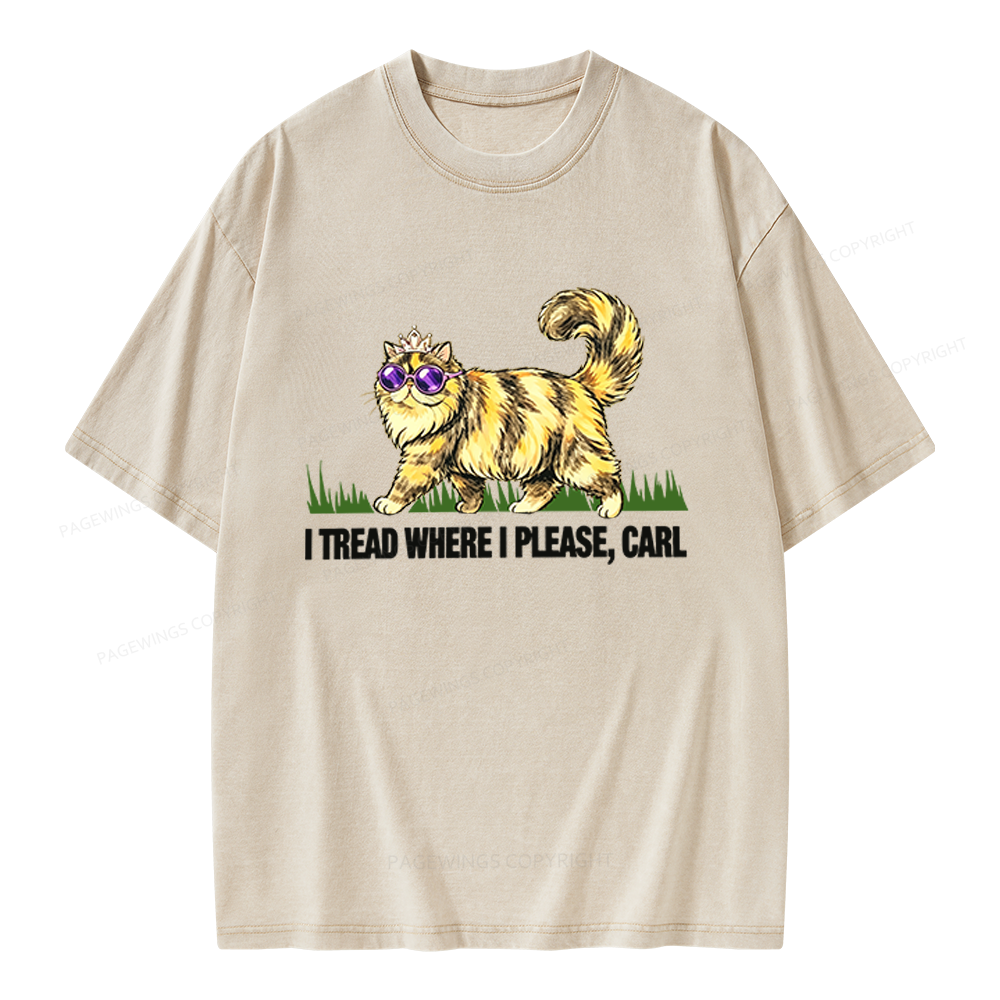 Pagewings Tread Where I Please Unisex Washed T-shirt