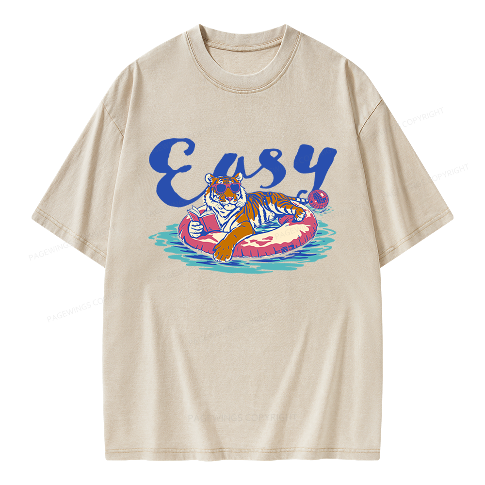Pagewings Summer Reading Unisex Washed T-shirt