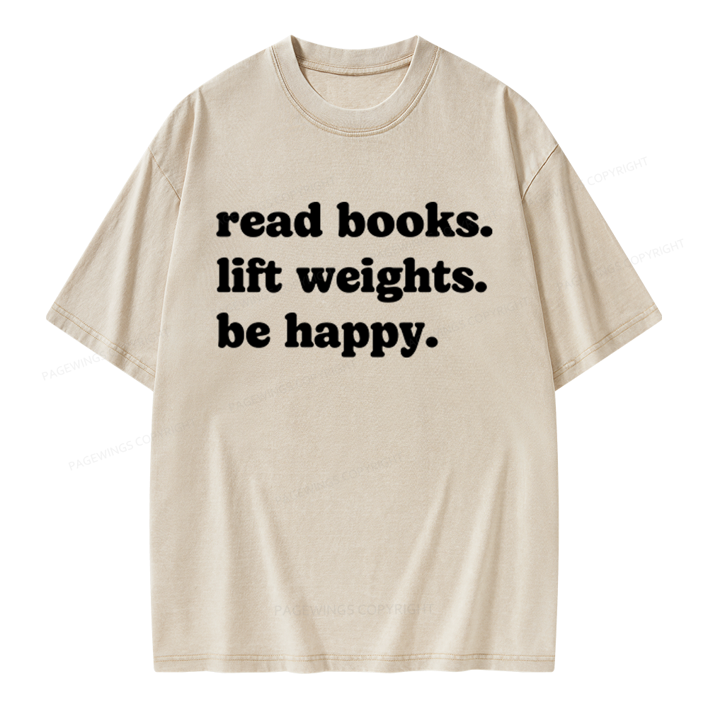 Pagewings Book Lover Gym Unisex Washed T-shirt