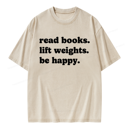 Pagewings Book Lover Gym Unisex Washed T-shirt