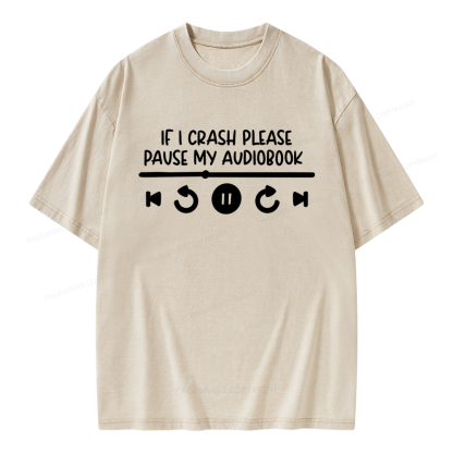Pagewings Audiobook Unisex Washed T-shirt