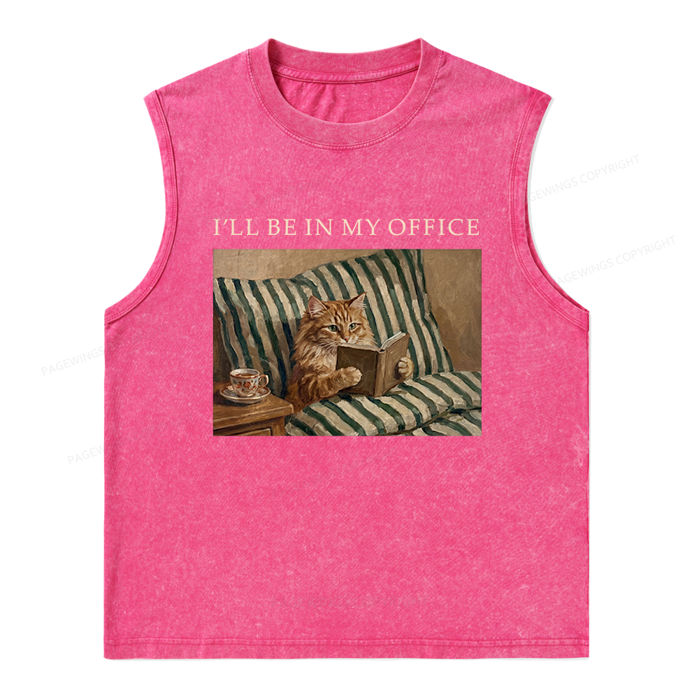 Pagewings Funny Book Lover Unisex Washed Tank Top