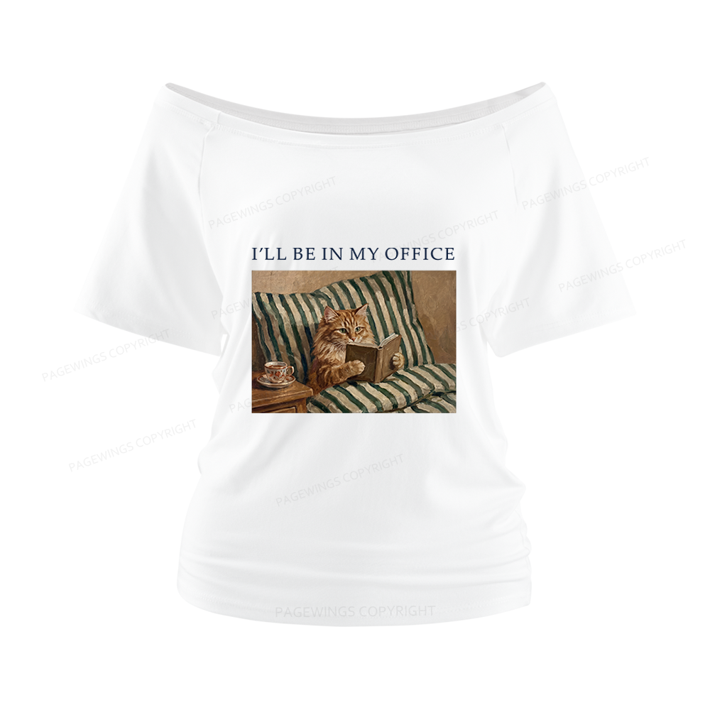 Pagewings Funny Book Lover Women Off Shoulder T-shirts