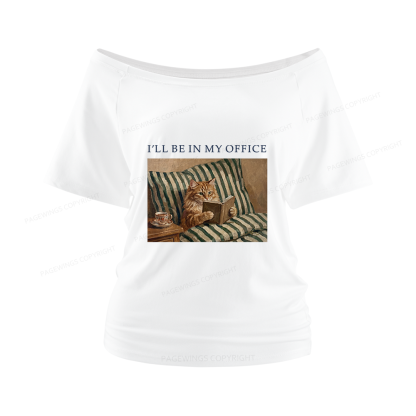 Pagewings Funny Book Lover Women Off Shoulder T-shirts