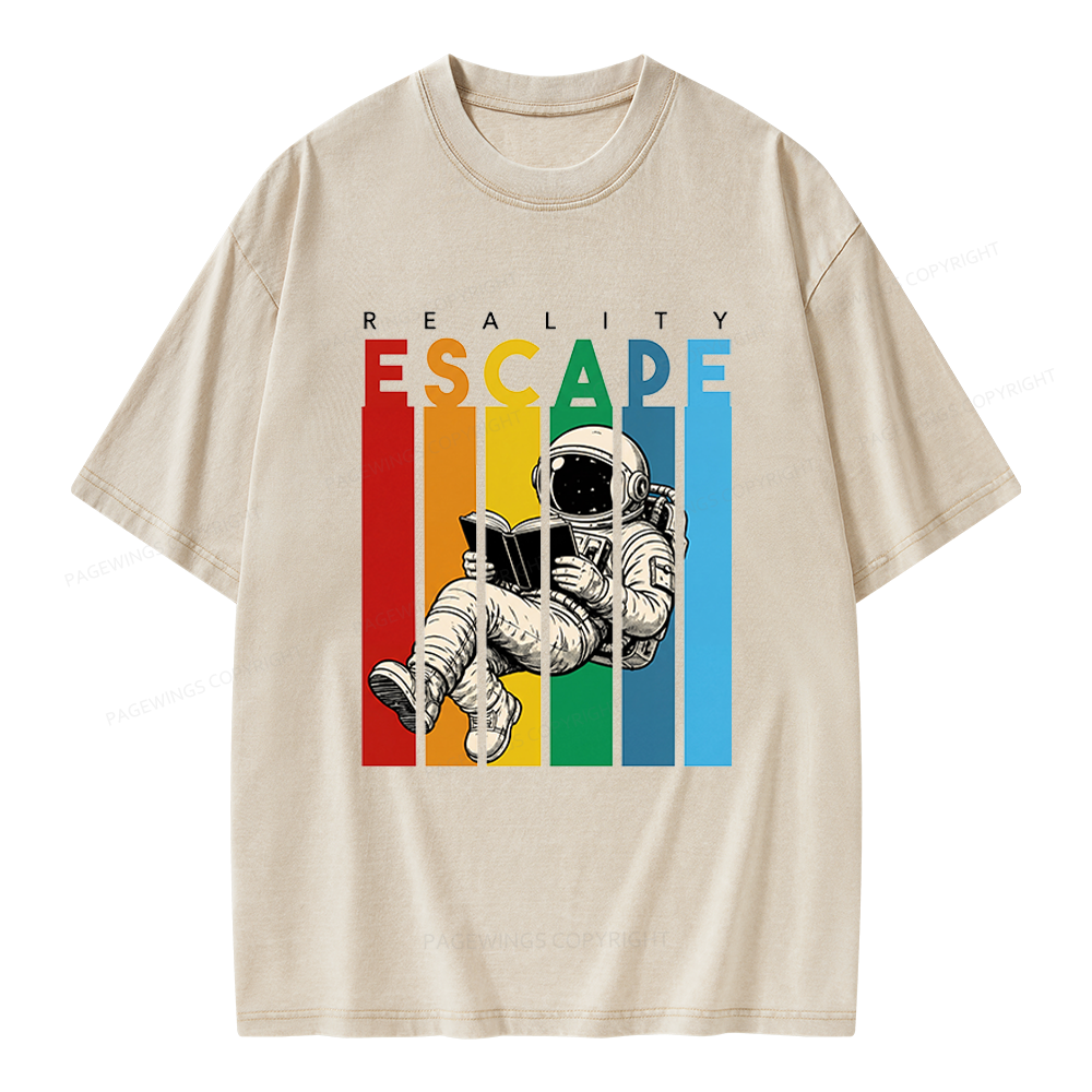 Pagewings Reality Escape Unisex Washed T-shirt