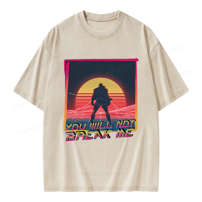 Pagewings You Will Not Break Me Unisex Washed T-shirt