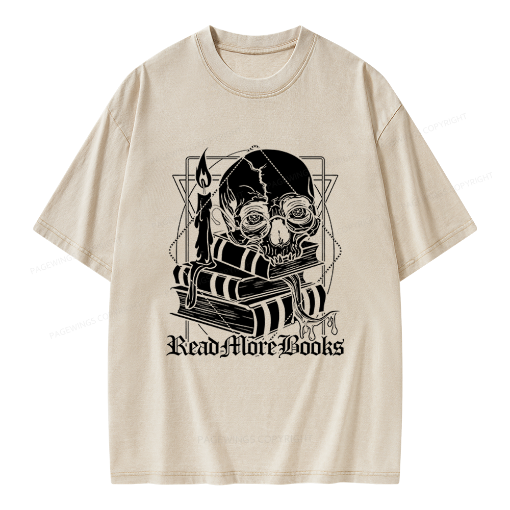 Pagewings Read More Books Unisex Washed T-shirt