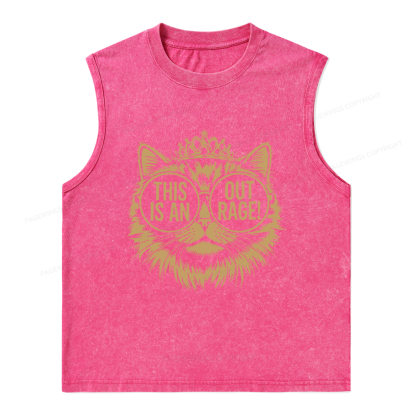 Pagewings This Is An Outrage Unisex Washed Tank Top