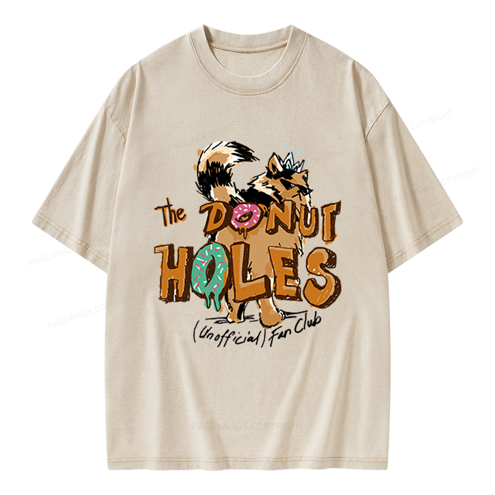 Pagewings Donut Holes Unisex Washed T-shirt