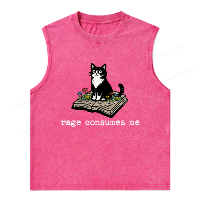 Pagewings Rage Consumes Me Unisex Washed Tank Top