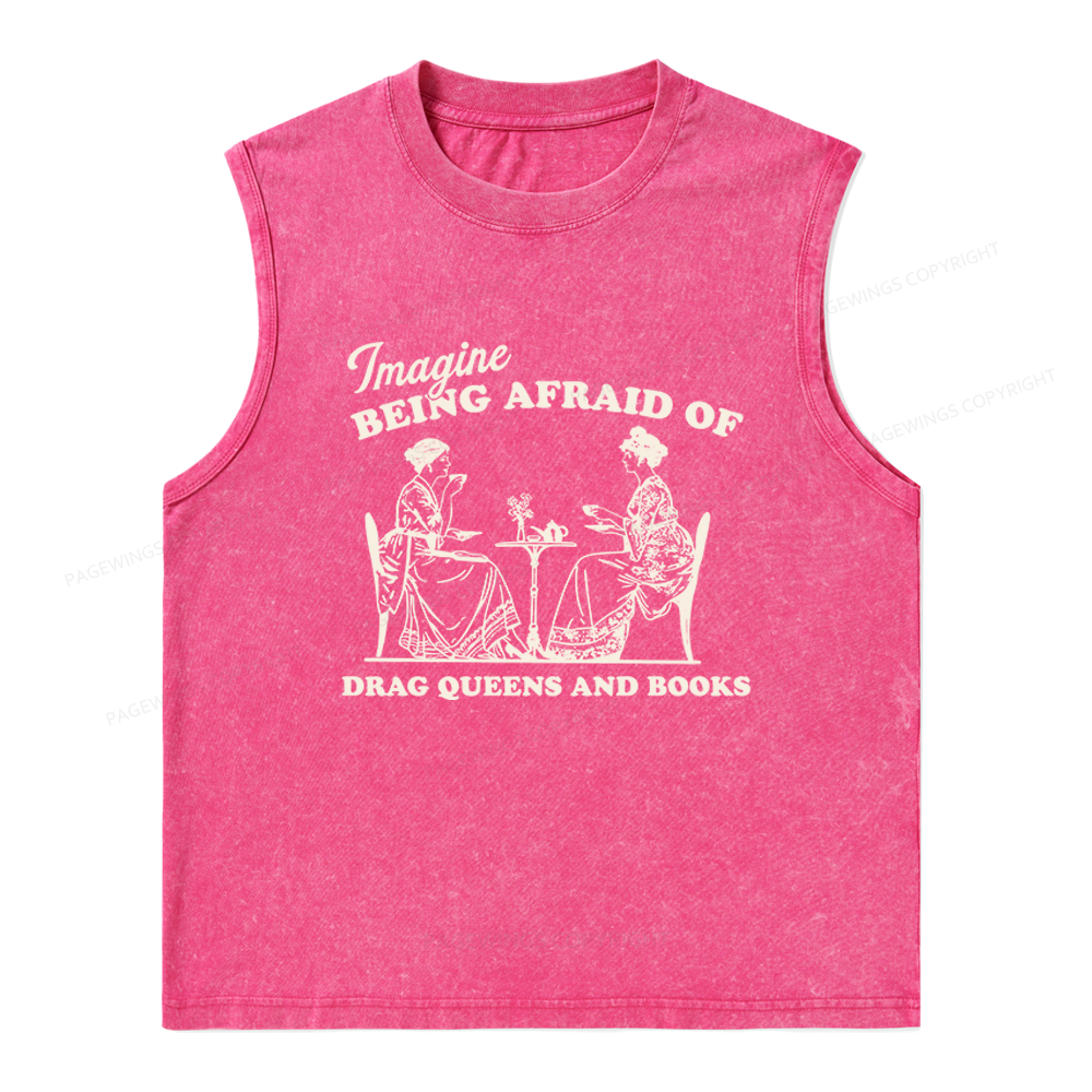 Pagewings Drag Queens Unisex Washed Tank Top