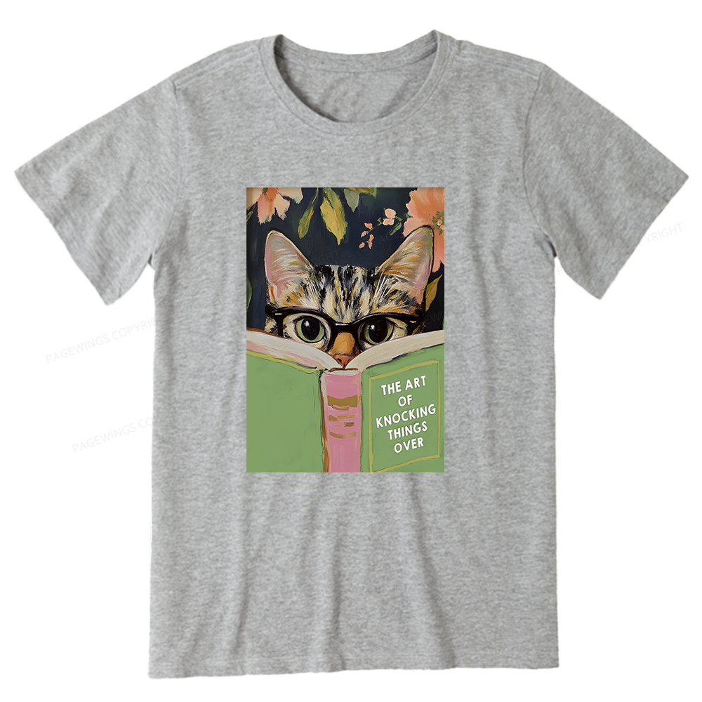 Pagewings Cat Reading Unisex Classic T-shirt