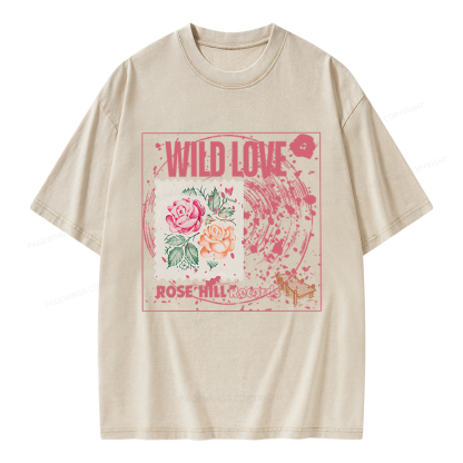 Pagewings Wild Love Unisex Washed T-shirt