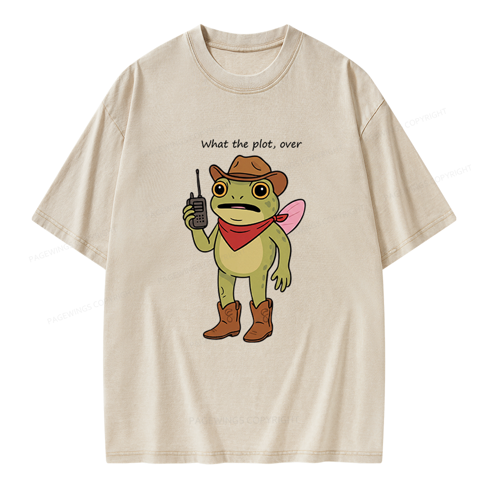 Pagewings What The Plot Unisex Washed T-shirt