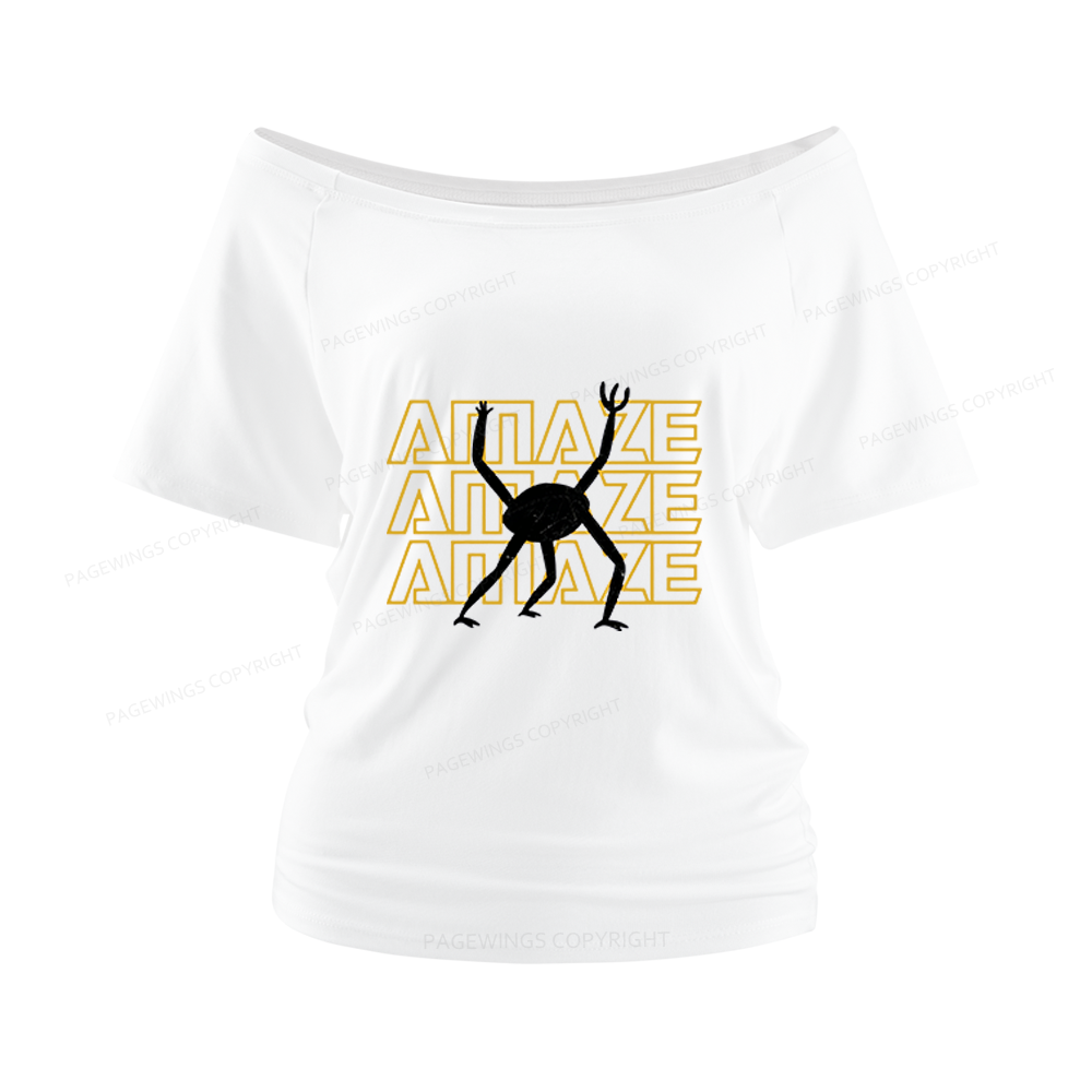 Pagewings Sci-Fi Book Lover Women Off Shoulder T-shirts