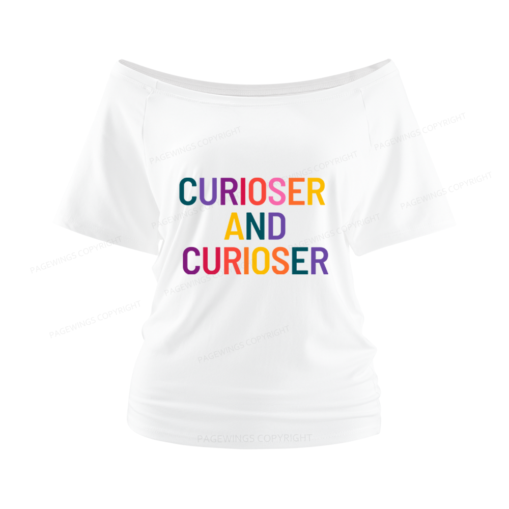 Pagewings Curioser Women Off Shoulder T-shirts