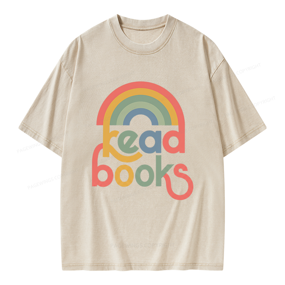 Pagewings Read Books Unisex Washed T-shirt