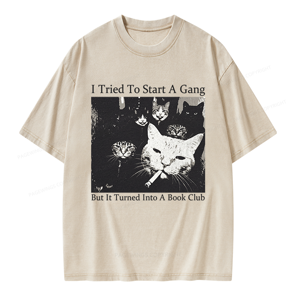 Pagewings Book Club Unisex Washed T-shirt