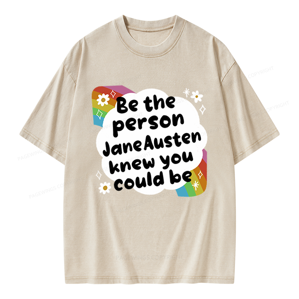 Pagewings Custom Author Name Unisex Washed T-shirt