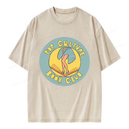 Pagewings Pop Culture Book Club Unisex Washed T-shirt