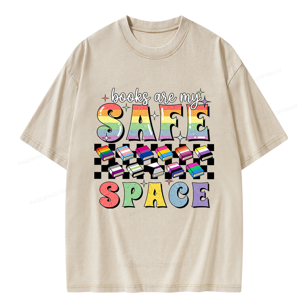 Pagewings Books Are My Space Unisex Washed T-shirt