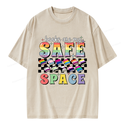 Pagewings Books Are My Space Unisex Washed T-shirt