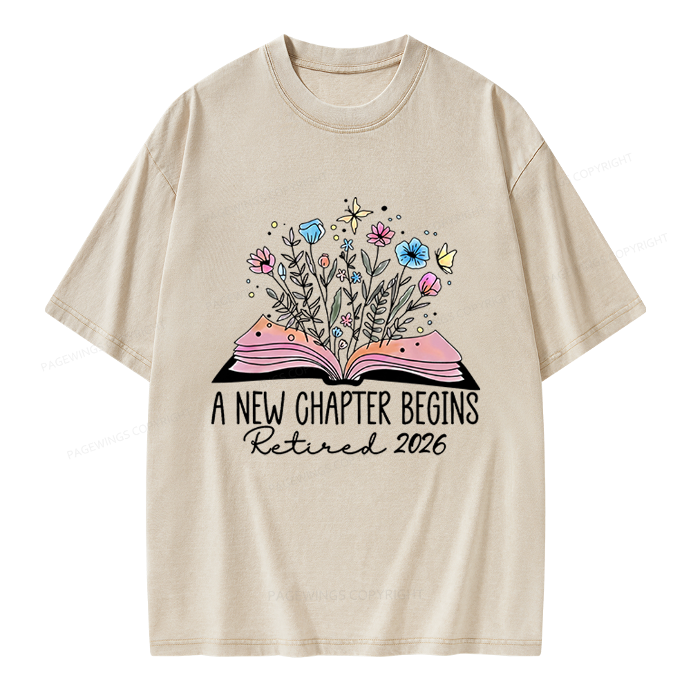 Pagewings A New Chapter Begins Unisex Washed T-shirt
