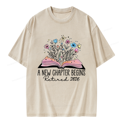 Pagewings A New Chapter Begins Unisex Washed T-shirt