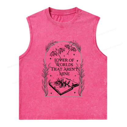 Pagewings Fantasy Reader Unisex Washed Tank Top