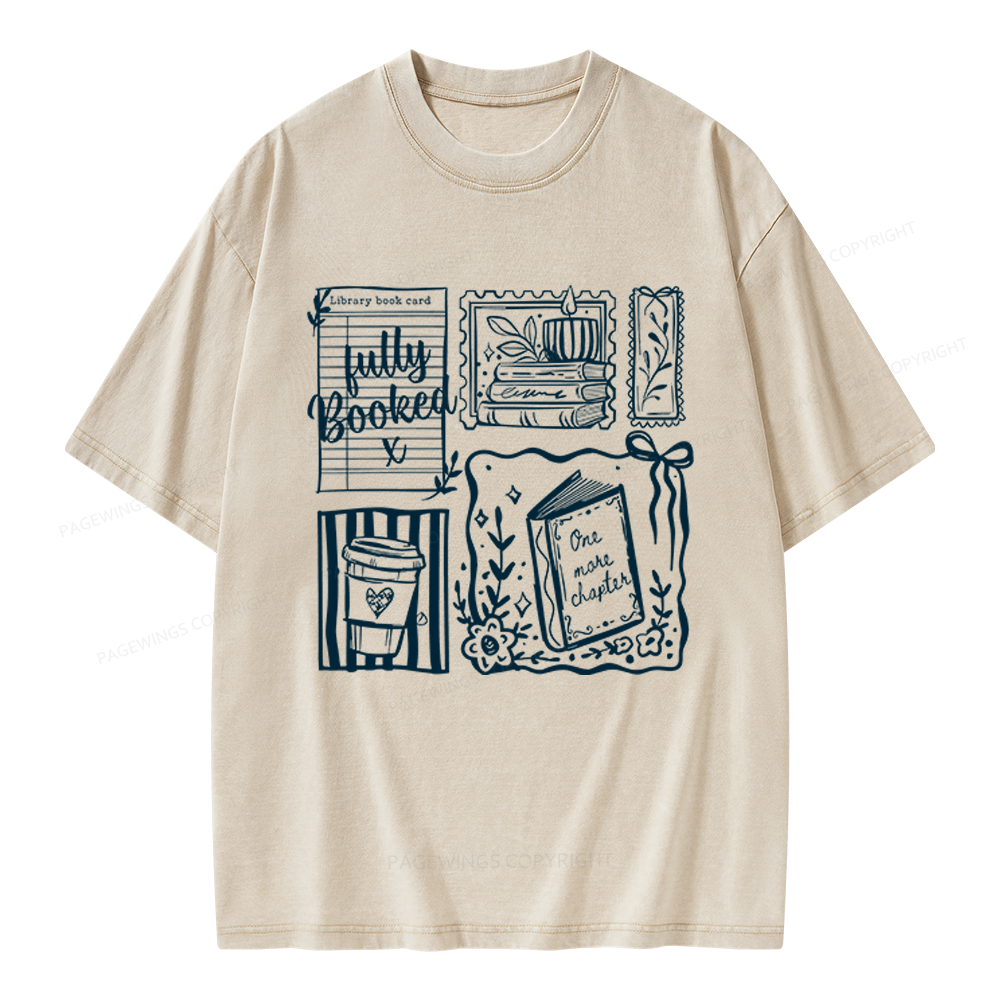 Pagewings Just one more chapter Unisex Washed T-shirt