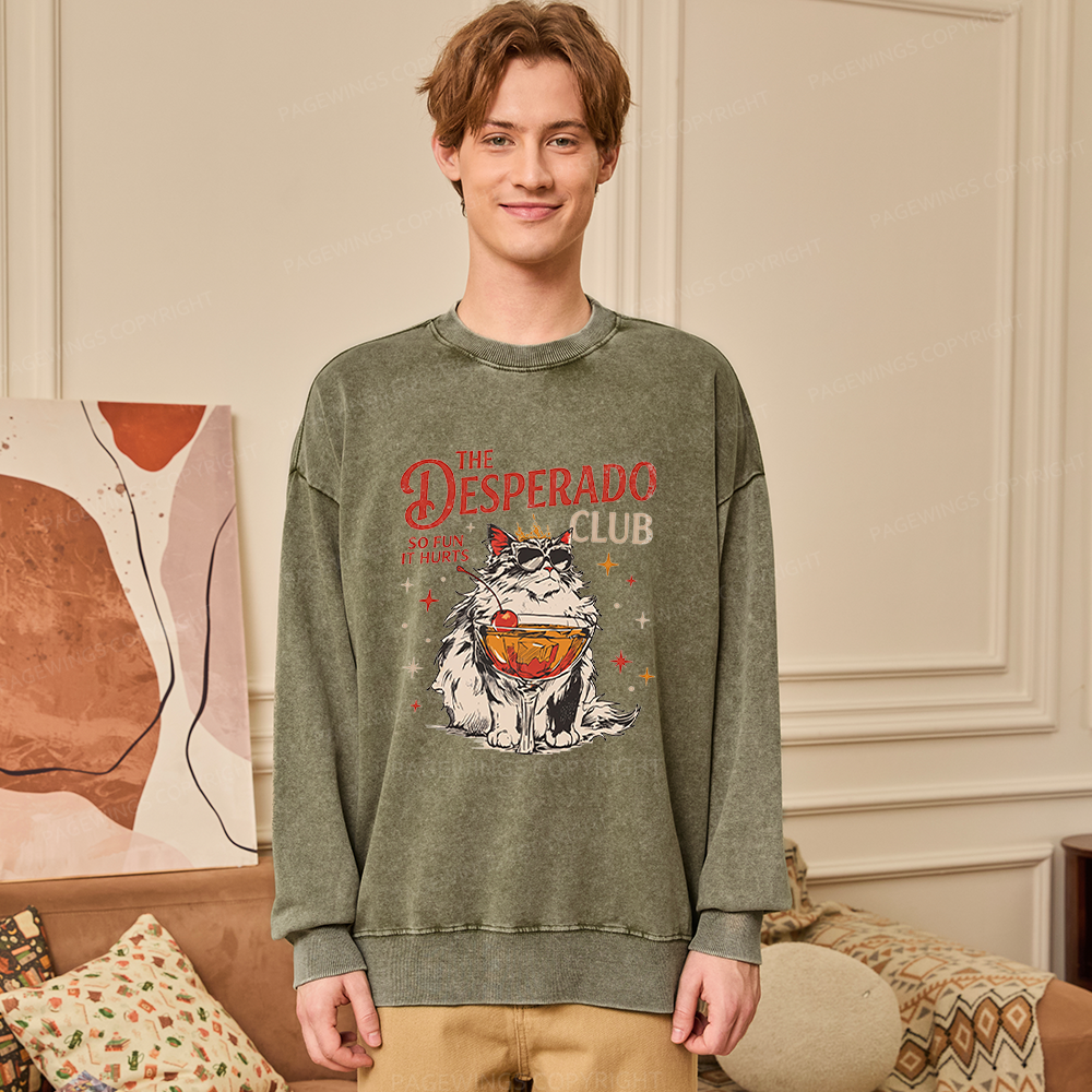 Pagewings Desperado Club Unisex Washed Sweatshirt
