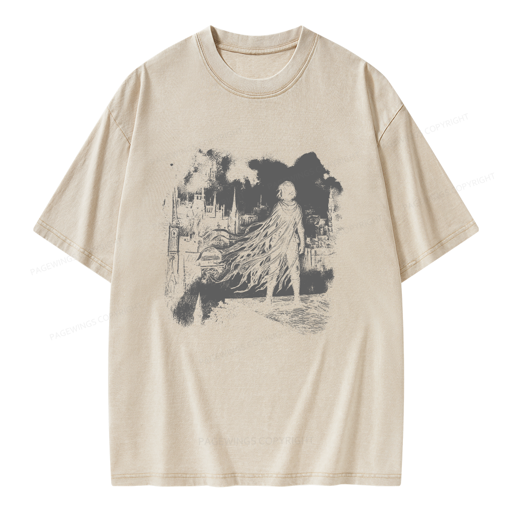Pagewings Retro Fantasy Unisex Washed T-shirt