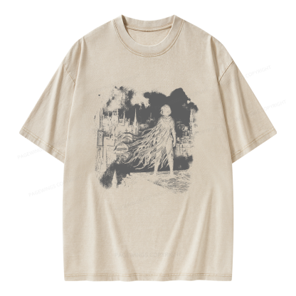 Pagewings Retro Fantasy Unisex Washed T-shirt